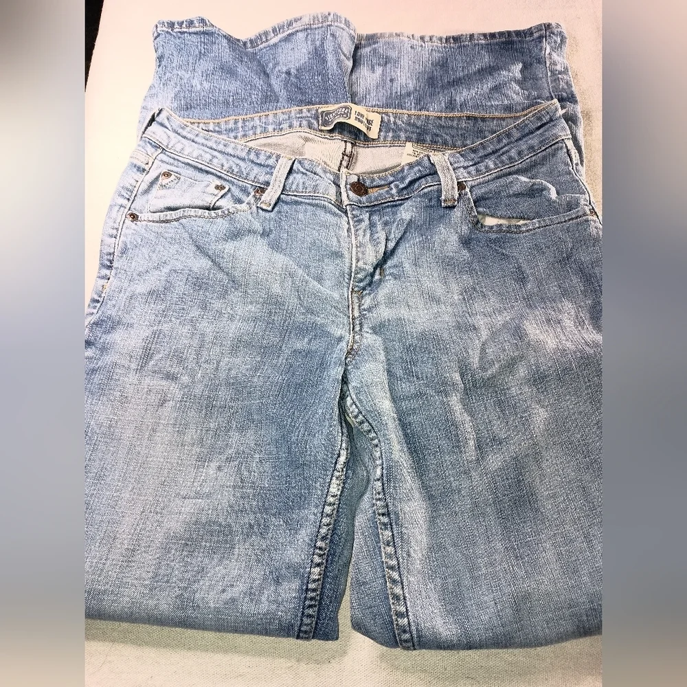2/$30‎ LEVI STRAUSS Light Blue acid wash Vintage Lowrise Boot cut Jeans (#1,032)